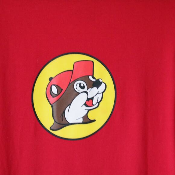 NWOT Men's Small Buckee's T Shirt Logo Red Crewneck - Picture 2 of 4